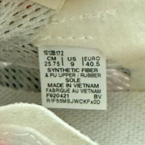 ASICS White and Orange Athletic Shoes W9 - Picture 2 of 7